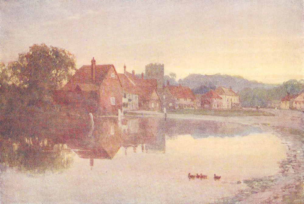 Chalfont St. Giles, Buckinghamshire by Sutton Palmer 1920 old antique print